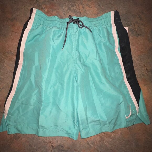 Nike Men's Swim Shorts, Small, Turquoise & Black‎ - Picture 1 of 9